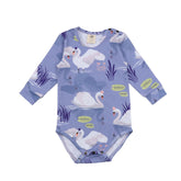 Long-sleeved bodysuit made of cotton (organic)